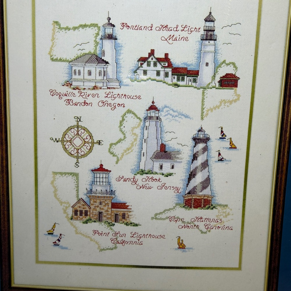Needle Treasures Historic Lighthouses Counted Cross Stitch Kit Nautical New